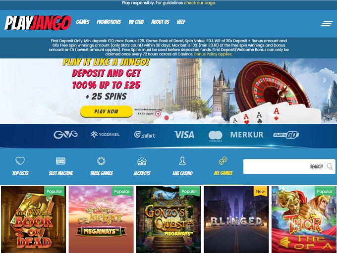 PlayJango Casino Review